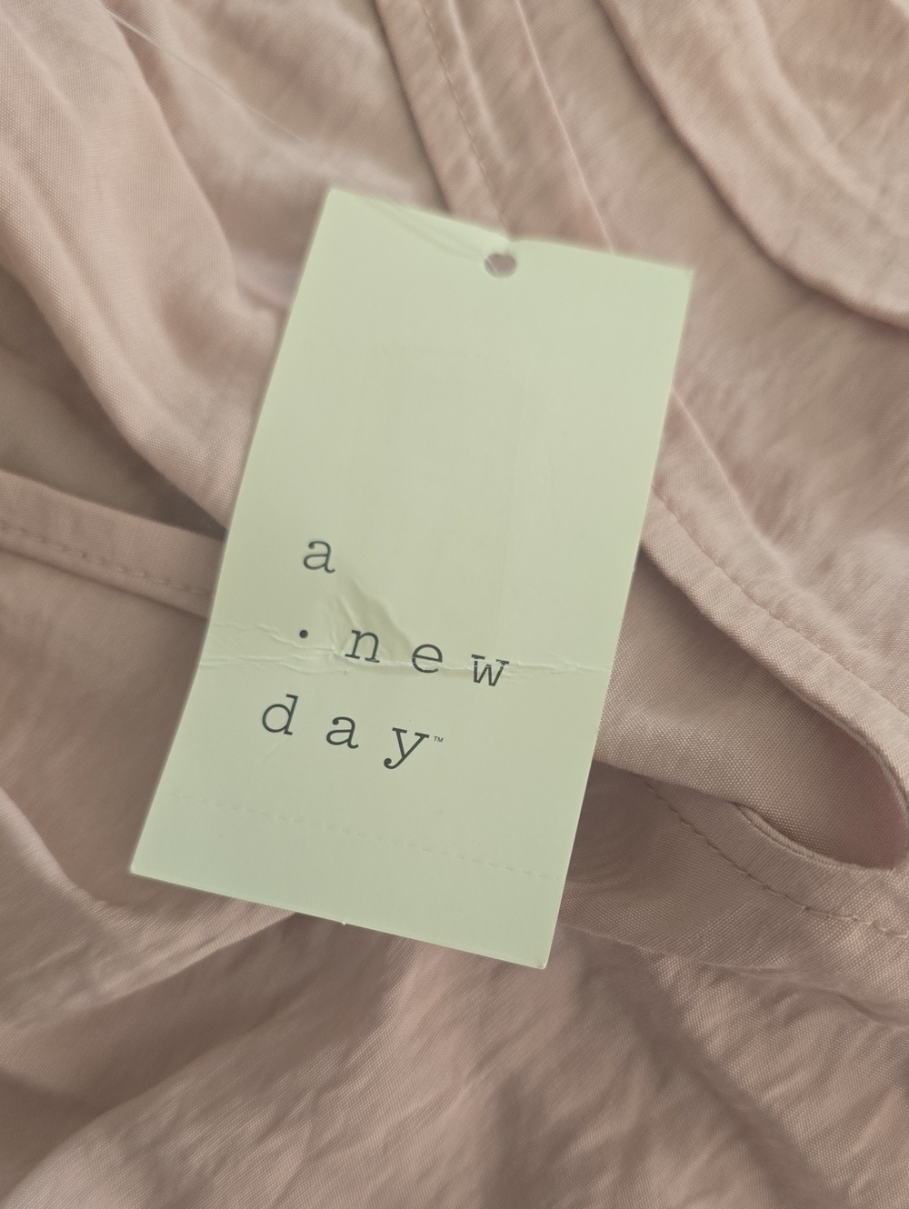 NWT a New Day Soft Pink Long Sleeve Midi Dress with Drawstring Waist - Picture 8 of 9